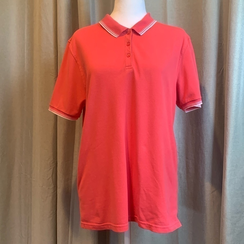 Karen Scott Sport Shortsleeved Pink Polo Size Large